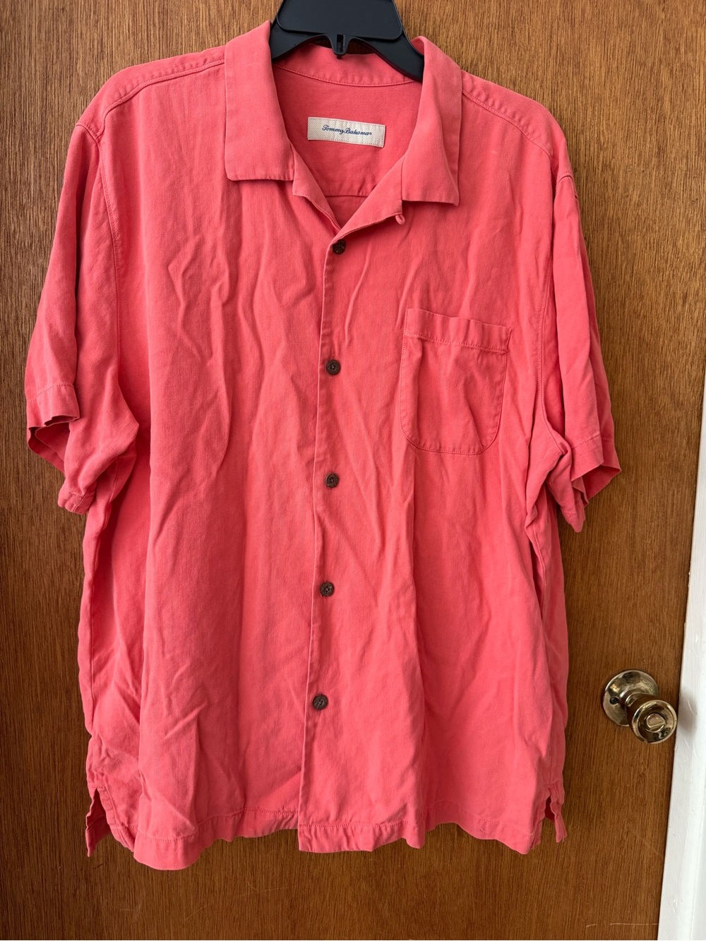 Tommy Bahama Silk Coral Button-Down Camp Shirt